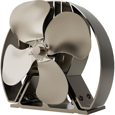 1 Ventilateur de poêle 4 pales Distributeur parfum Acier Poêle à bois Cheminée (1/5)