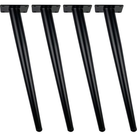 patas de metal negras cónicas para muebles, 30 cm, para sofá o mesa. (1/5)