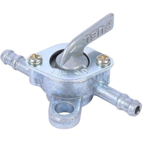 Valve de Robinet à Essence Ligne de Carburant Pompe À Gaz Vanne Commutateur de Soupape de Réservoir Petcock Fermé 1/4 de la Conduite de Carburant pour (1/5)