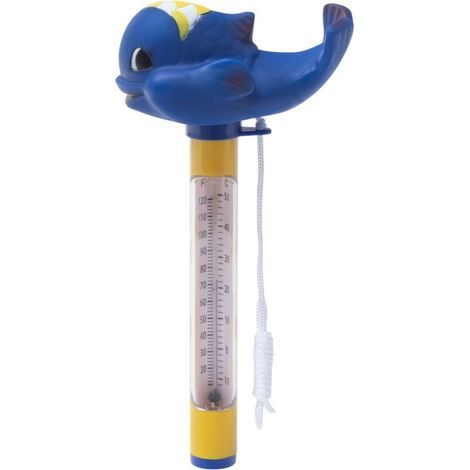 Floating pool thermometer – Soft plastic whale – Dual reading °C/°F – Suitable for all types of pools (1/4)