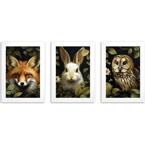 Affiches pour enfants Animaux de la forêt Images murales Chambre d'enfant 50x70 (1/5)