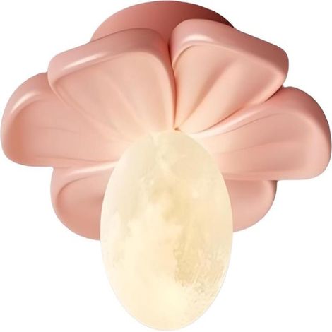 Suspension LED moderne en résine colorée en forme de fleur, encastrée au plafond, pour chambre d'enfant, salon, couloir, rose (1/5)