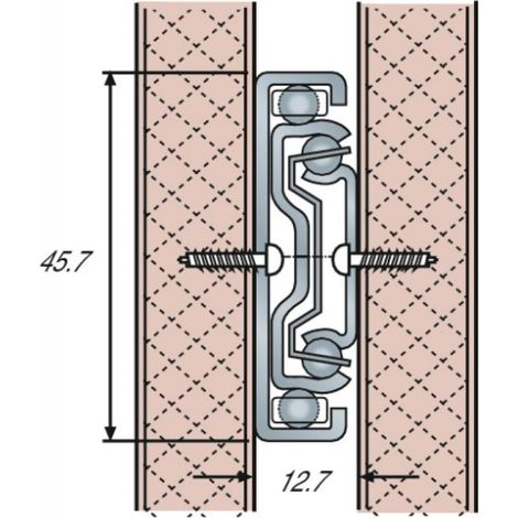 Coulisses à billes - charge 50 kg - sortie totale - Pour tiroir à montage latéral - DH 3832 400 mm - ACCURIDE