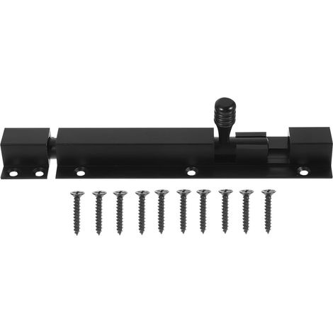 Loquet Coulissant en Alliage d'Aluminium Noir (1/5)
