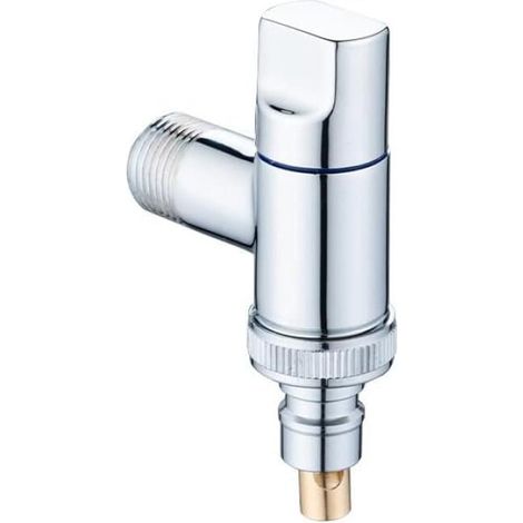 1 pièce (argent) Robinet de machine à laver simple en laiton massif fixé au mur froid Robinet de piscine pour vadrouille de jardin Robinet de coupure d'eau automatique pour la maison (1/5)