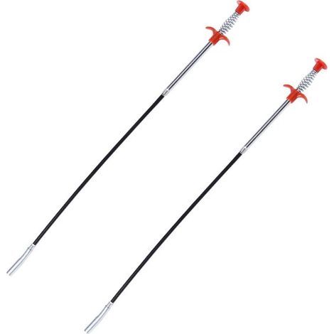 2 pièces de déboucheur de canalisation – Pince flexible de 60 cm avec 4 griffes – Déboucheur de canalisations (1/5)