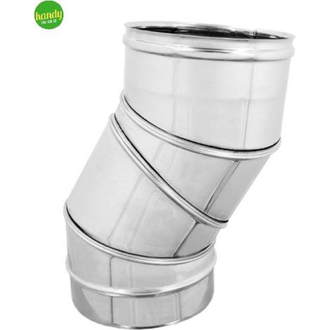 Curva Inox Zinco Group Regolabile A 4 Settori 0°-90° Acciaio Inox ø100 Mm