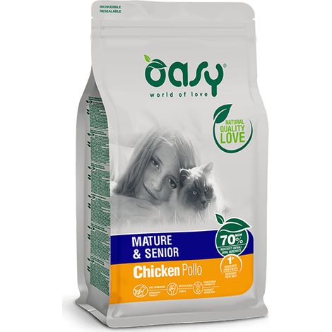 Gatto - Croccantini Adult Senior Pollo 1,5 Kg OASY