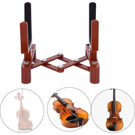 Support Violon Rouge Pliable Professionnel - Pied pour Instrument de Musique Portable (1/5)