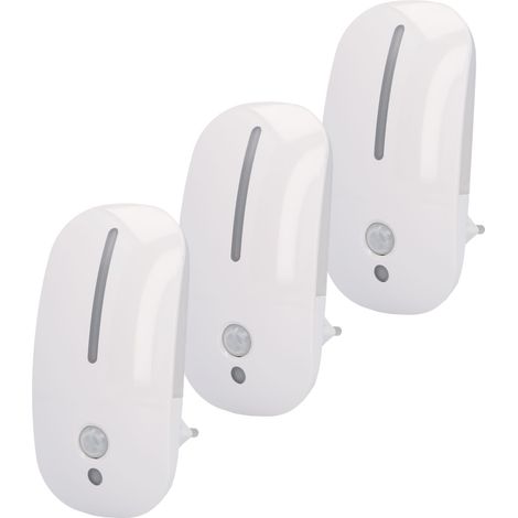 3x LED-Nachtlicht mit Dämmerungssensor + Bewegungsmelder (1/5)