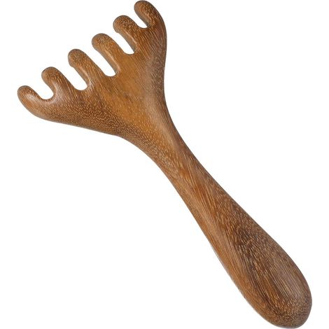 Brosse Massage Cuir Chevelu Râteau De Des Pieds Outil Masseur Point D'acuppoint à Pied Manche Peigne Bois Coffee En À Long La Fatigue AméLiorer Circulation Sanguine Design (1/5)