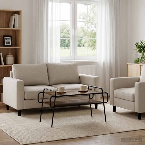 vidaXL Mesa de centro Roble Ahumado 100 x 50 x 51 cm (1/5)