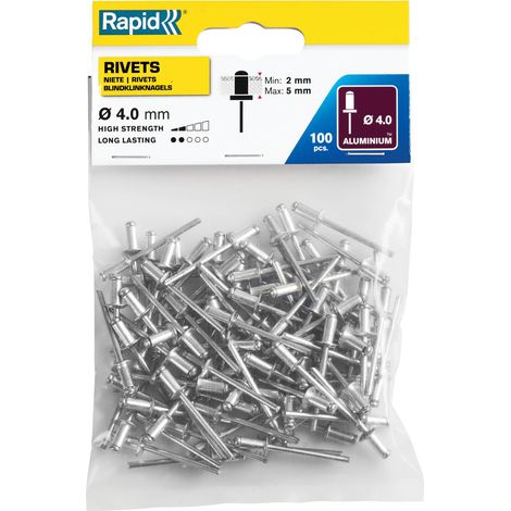 rivetti diametro 4x8mm. alu in busta da 100 pezzi (1/3)