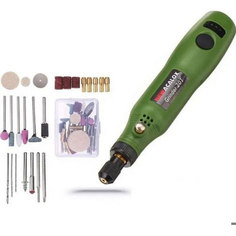 Mini Perceuse Electrique Sans Fil Broyeur Ensemble Meulage Polissage Perçage Rotatif 10W