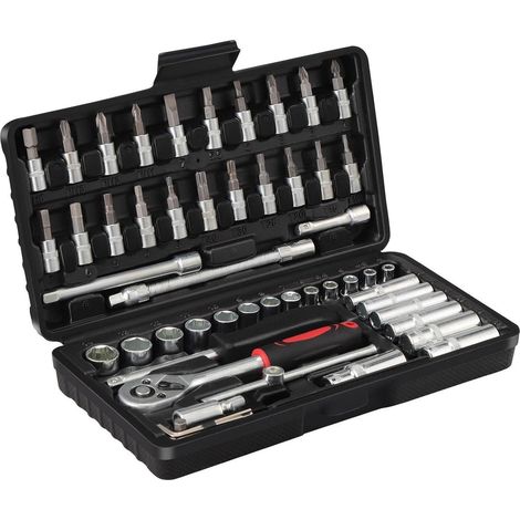 Steckschlüsselsatz 53tlg 1/4 Zoll Torx Kreuz Schlitz Black 53 (1/5)