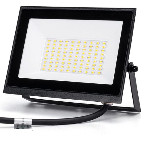 Faro proiettore Led Slim 50W Nero da esterno IP65 Bianco neutro 4000K Aigostar (1/5)