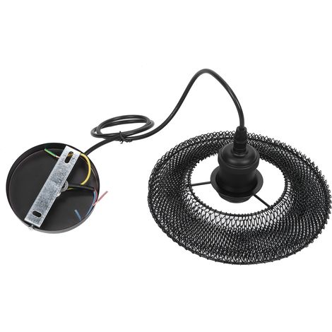 Suspension en fer forgé, style nordique innovant, lampe LED suspendue, décoration de salon, AC85-265V, noir (1/5)