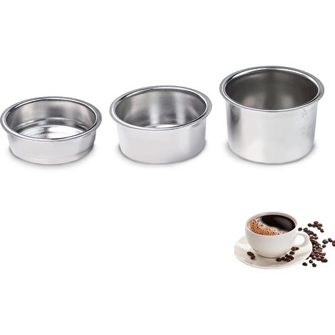 Porte-filtres à café, 3 paniers, 51 mm, acier inoxydable, papier, pour usage domestique et professionnel.-AquaForge (1/5)