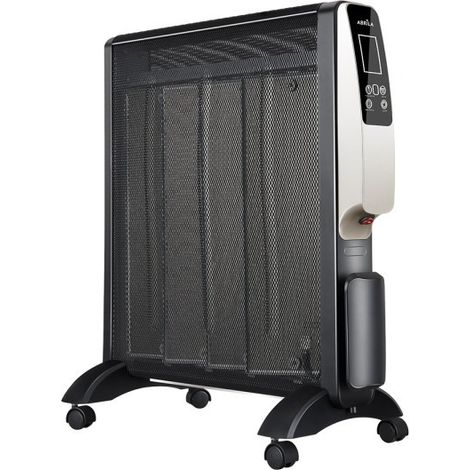 Radiador De Mica Abrigo 2000w 4elementos Negro/oro Remoto 2pot.antivuelco, Temporiz.display 61,5x56x26,5 Cm (1/3)