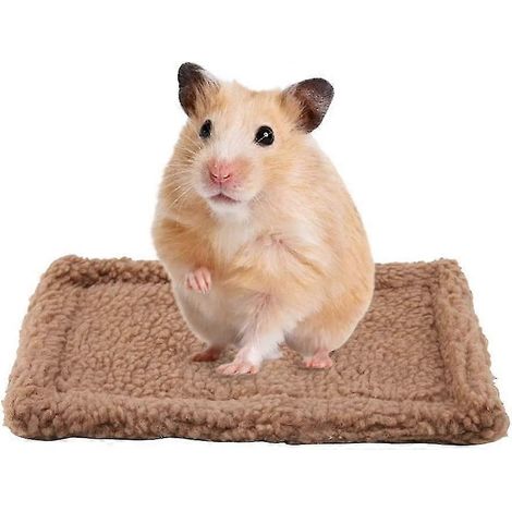 Petit lit rectangulaire douillet et chaud pour cochon d'Inde, hamster et souris. (1/4)