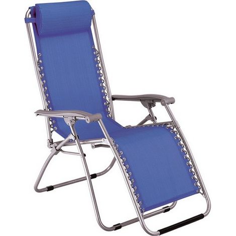 2PZ SDRAIO RECLINABILE VIRTUS cm. 65x90/165x113 h col. Blu