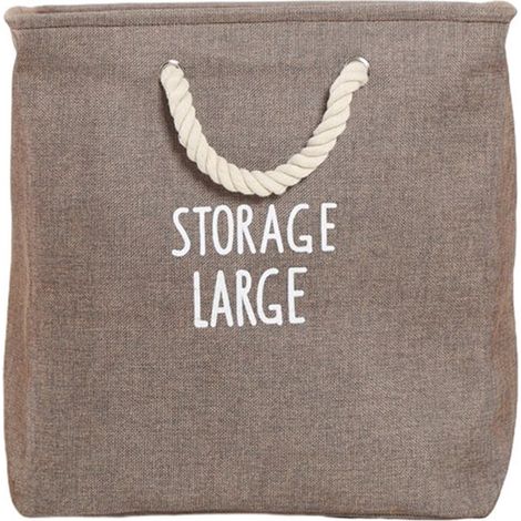 Aufbewahrungskorb  - faltbarer Stoff - 42x40x33 cm - Braun - für Spielzeug und Snacks