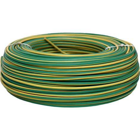 Cofan 51002554 V – Rotolo di cavo, 1 x 1.5 mm, 100 m, H07 V-K) colore: giallo e verde (1/4)
