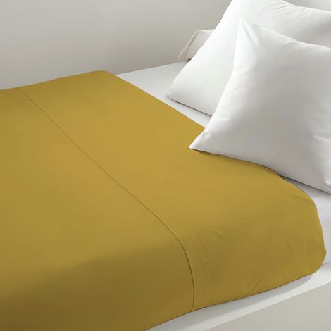 Drap plat uni 240x290 cm ZZZ jaune (1/4)