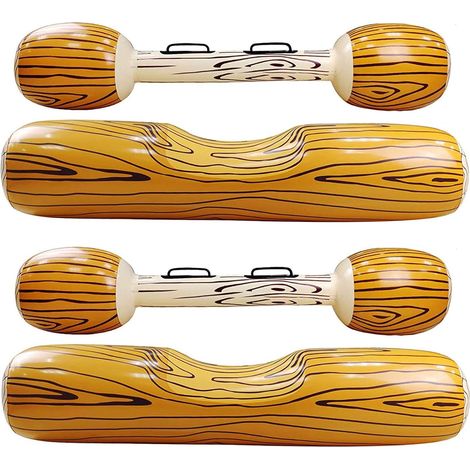 Jouets de natation gonflables GJKK, rondins de combat flottants, jouets aquatiques, ensemble de combat flottant, radeaux flottants pour piscine extérieure, lot de 4 (1/5)
