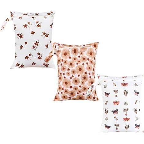 Bolsa de almacenamiento impermeable y antimanchas con cremallera,3 piezas,28 x 36 cm,bolsa de almacenamiento impermeable,bolsa para pañales (1/5)