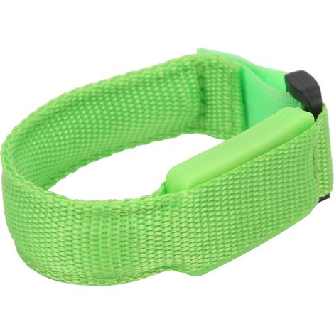 Brassard lumineux LED de 2 cm pour la course nocturne en extérieur, bracelet de cyclisme ajustable, vert (1/5)
