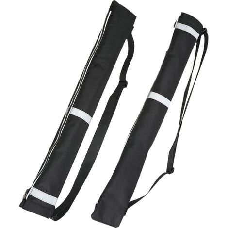 Housse de Parapluie de Rangement 2 Pièces en Oxford Pvc Noir (1/5)