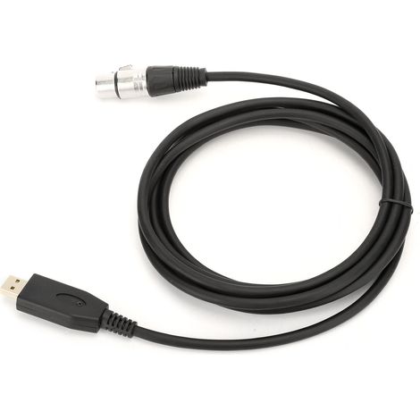 Câble microphone professionnel USB mâle vers XLR femelle, accessoire de câble micro USB, 200 cm (1/5)
