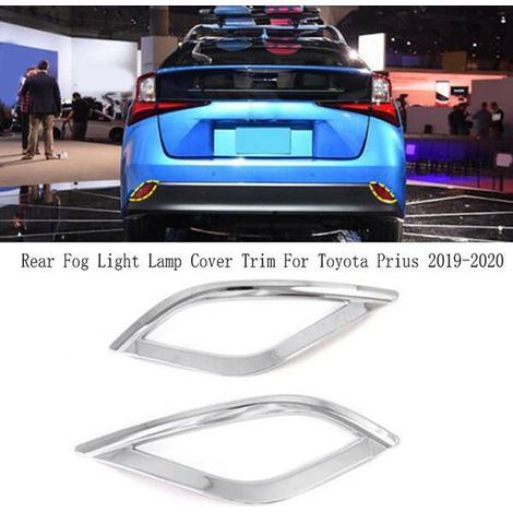 1 pair. Color: Silver. Material: Plastic. Car rear bumper light trim, rear fog light cover, fog light frame, fog lights. (1/4)