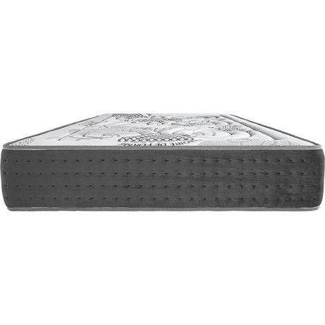 Matelas 90x190 cm, BestPoket, 26cm, ressorts ensachés, mousse mémoire de forme, indépendance du couchage, face été/hiver