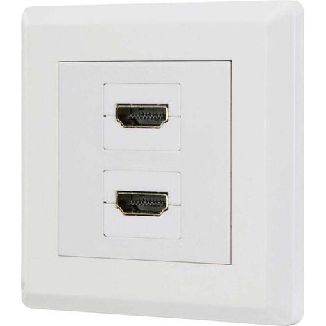 Adaptateur HDMI Y-splitter 2 entrées / 2 sorties, contacts dorés, blanc – Modèle RF-4724258 (1/4)