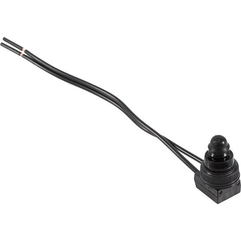 5 Interrupteurs étanches 12V poussoir Marche/Arrêt avec fils de 10 cm pour moto auto (1/5)