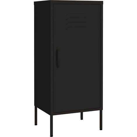 vidaXL Armadietto Nero 42,5x35x101,5 cm in Acciaio (1/5)