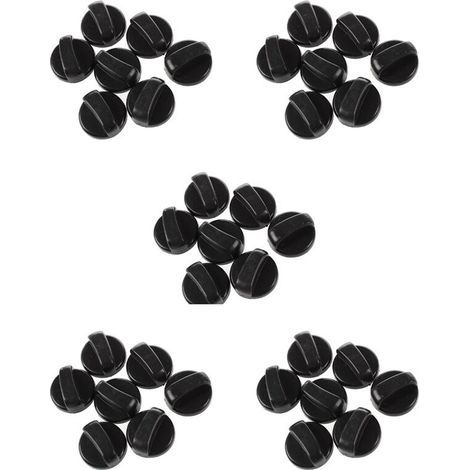 35 Pièces Boutons de Commutateur Rotatif de Cuisinière à Gaz à Trou Noir de 8 mm pour la Cuisine (1/5)