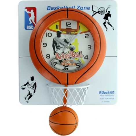 Trade Shop - 30X40CM WANDUHR MIT BASKETBALL-PENDELEFFEKT BASKETBALL - (1/2)