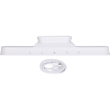 Barre lumineuse tactile à intensité variable, 3 couleurs (3000 à 6000 K), rechargeable, pour éclairage sous meuble avec base magnétique. (1/5)