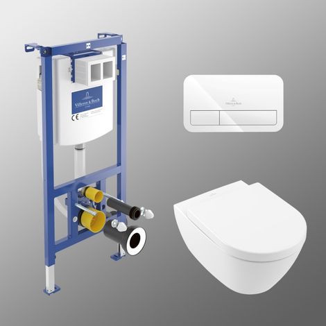 Villeroy & Boch Subway 2.0 WC-Set mit Vorwandelement und Betätigungsplatte (1/5)