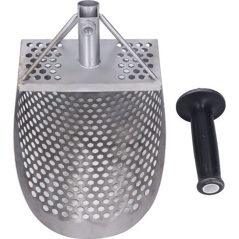 GARRYFIZH Pelle à sable de plage, détection de métal, outil de chasse, détecteur de trous d'hexaèdre en acier inoxydable, pelle à sable