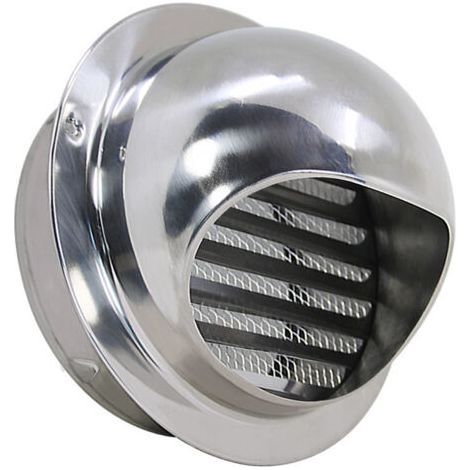 Grille d'Aération 100mm Ventilation Hotte Murale Ronde, Bouche de Sortie Ventilation Grille en Acier Inoxydable (1/5)
