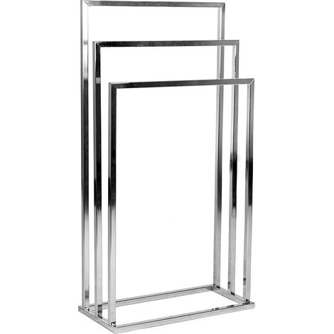 3 Tier Towel Stand Square Steel Bathroom Drying Rack (1/4)