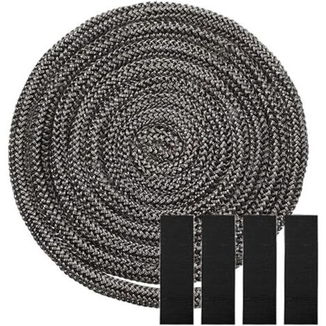 Joint Insert Cheminée 6mmx2.5m,Joint Plat Pour Insert,Joint Pour Insert Cheminee,Joint Pour Poele a Bois Pour Cheminée,Porte de Four,Joint Vitre Poele a Bois,Noir (6mmx2.5m) (1/5)