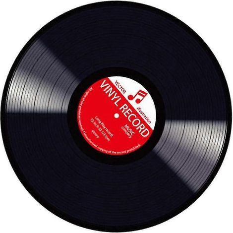 Tapis de sol rond motif disque vinyle 60 cm, idéal pour salon, chambre ou cuisine. (1/3)