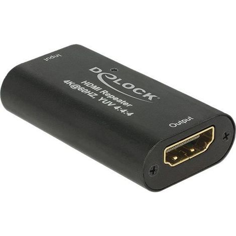 Répéteur HDMI - DELOCK - Prolongateur audio-vidéo - 30 m - Amélioration du signal - Noir (1/2)