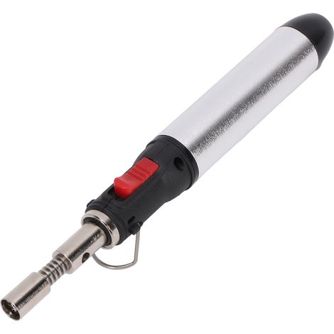 Kit de fer à souder au butane, sans fil, flamme réglable, jusqu'à 1300°C, pointe 450°C, avec 6 embouts, fil, support et étui (1/5)