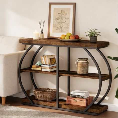 Mobile ingresso consolle 3 ripiani metallo 105 cm OKMYHOME (1/5)